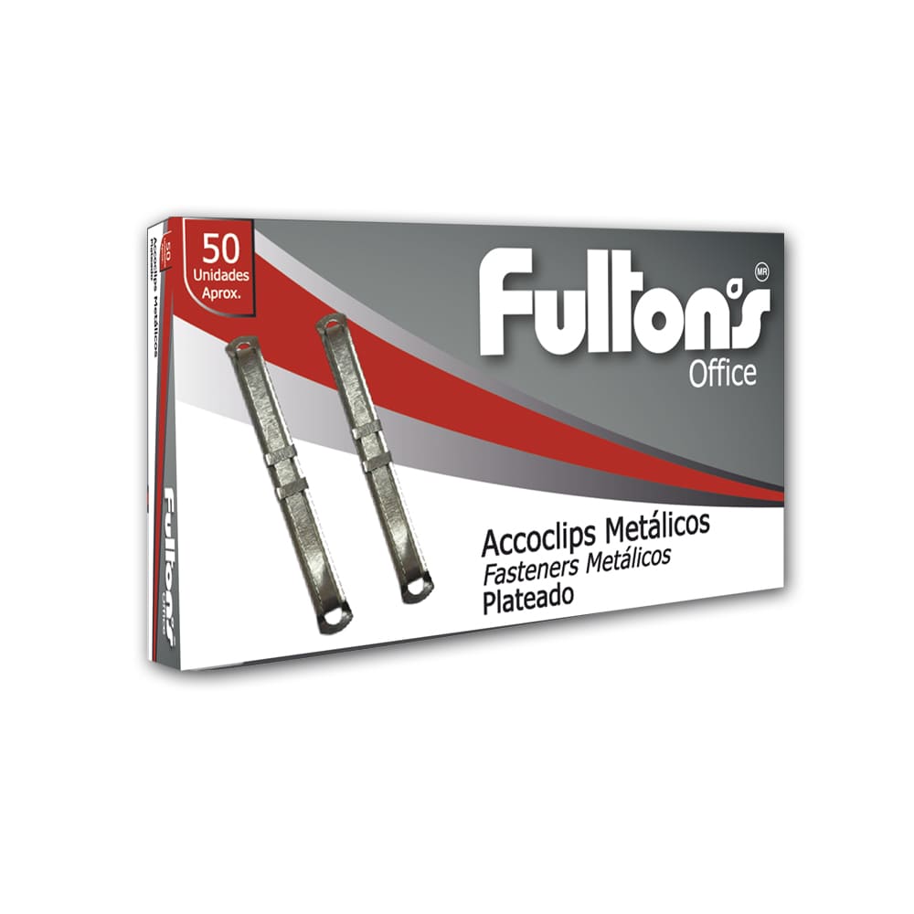 Fastener metálico caja x 50 unidades Fultons 