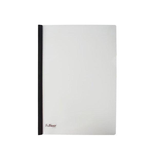 Folder A4 para presentación transparente varilla color negro Fultons