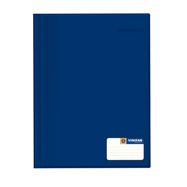 Folder doble tapa A4 con gusano color azul marino Vinifan