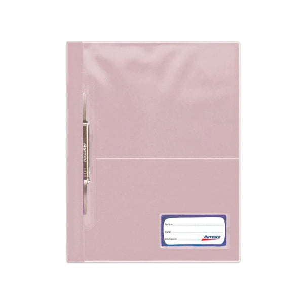 Folder tapa transparente  A4 con fastener color lila Artesco
