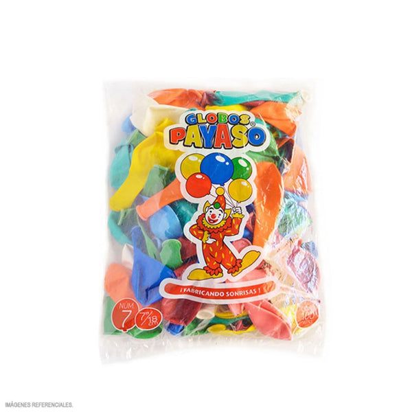 Globo #7 bolsa x 100 und Payaso surtido