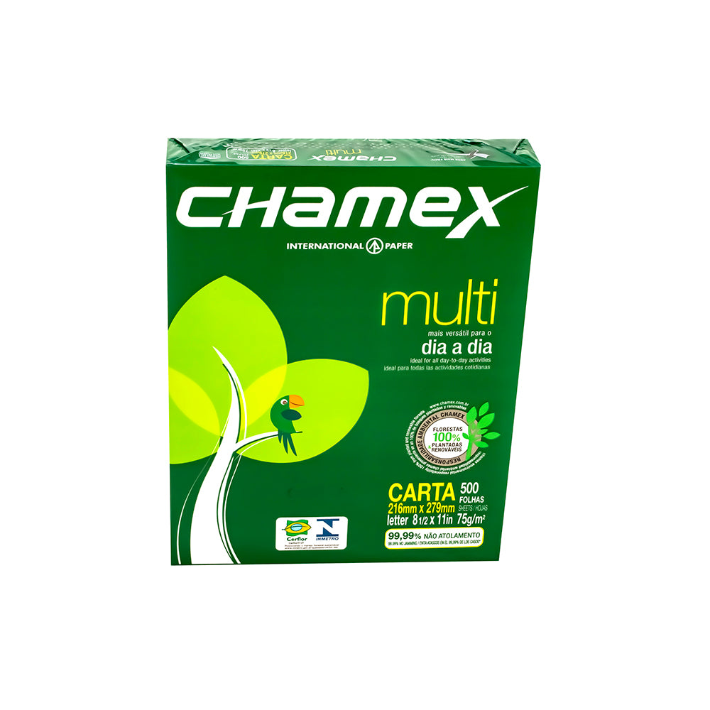 Papel fotocopia carta 75g 500h Chamex