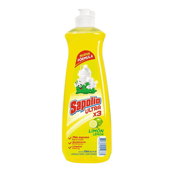 Lavavajilla líquido limón x 750 ml Sapolio