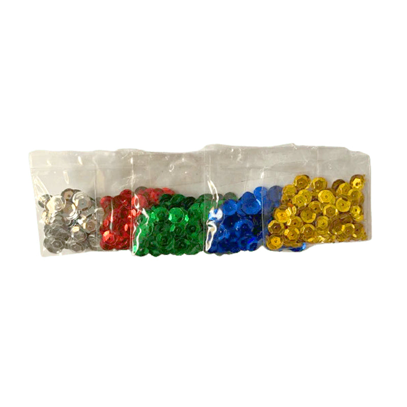 Lentejuelas 20 gr surtido x 5 colores