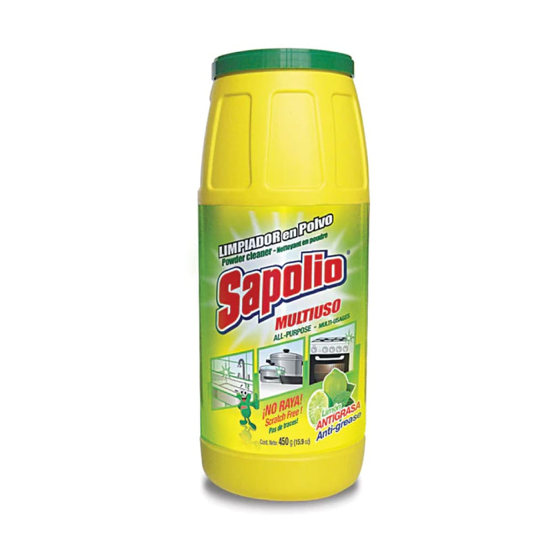 Limpiador multiuso en polvo frasco 450 gr Sapolio - Ofimarket