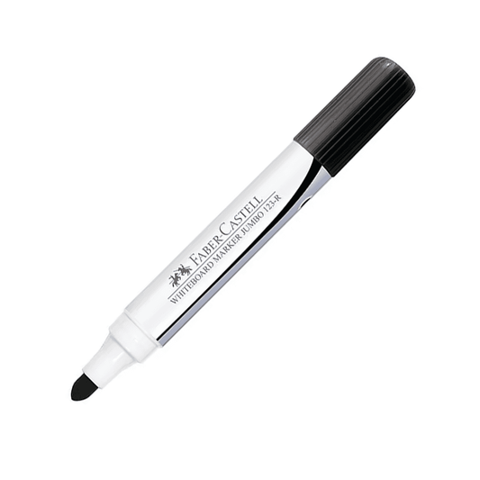 Plumón punta gruesa 123-R negro jumbo Faber Castell