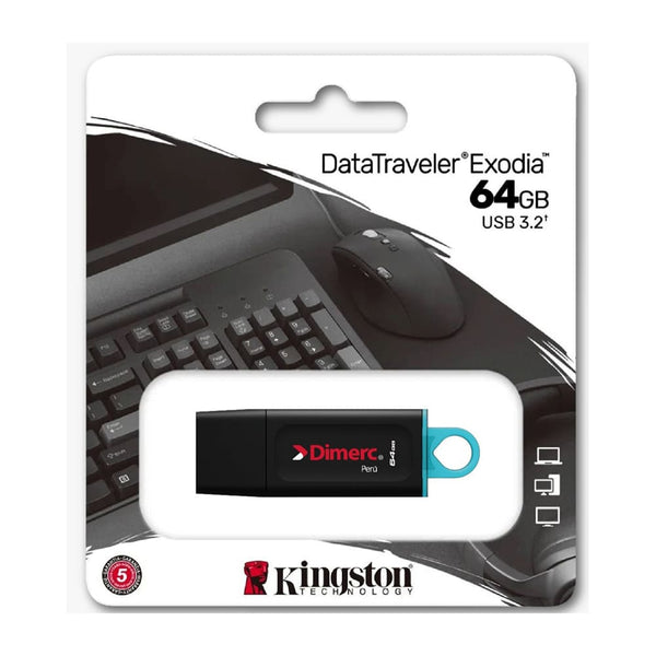 Memoria USB 64GB 3.2 Data Traveler Dimerc Kingstone