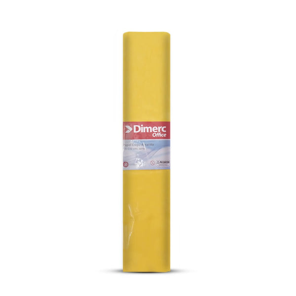 Papel crepé color amarillo 50x180 cm x 10 unidades Dimerc