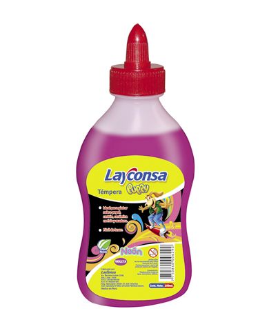 Tempera violeta neon 250ml  puppy  Layconsa