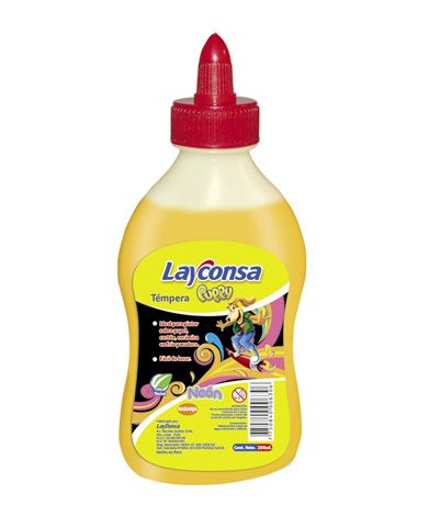 Tempera naranja neon 250ml puppy Layconsa