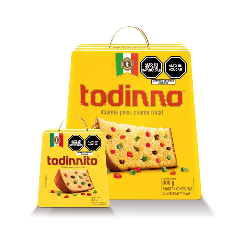Panetón caja 900gr Todinno + 85gr Todinnito