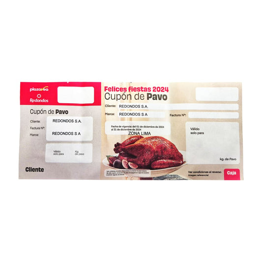 Vale de pavo 6kg Redondos