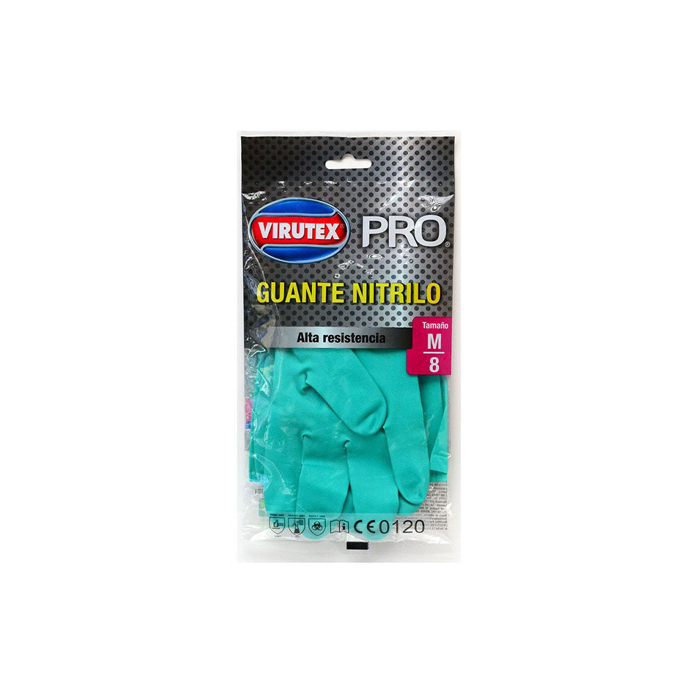 Guantes de nitrilo verde talla M x 2 und Virutex Pro