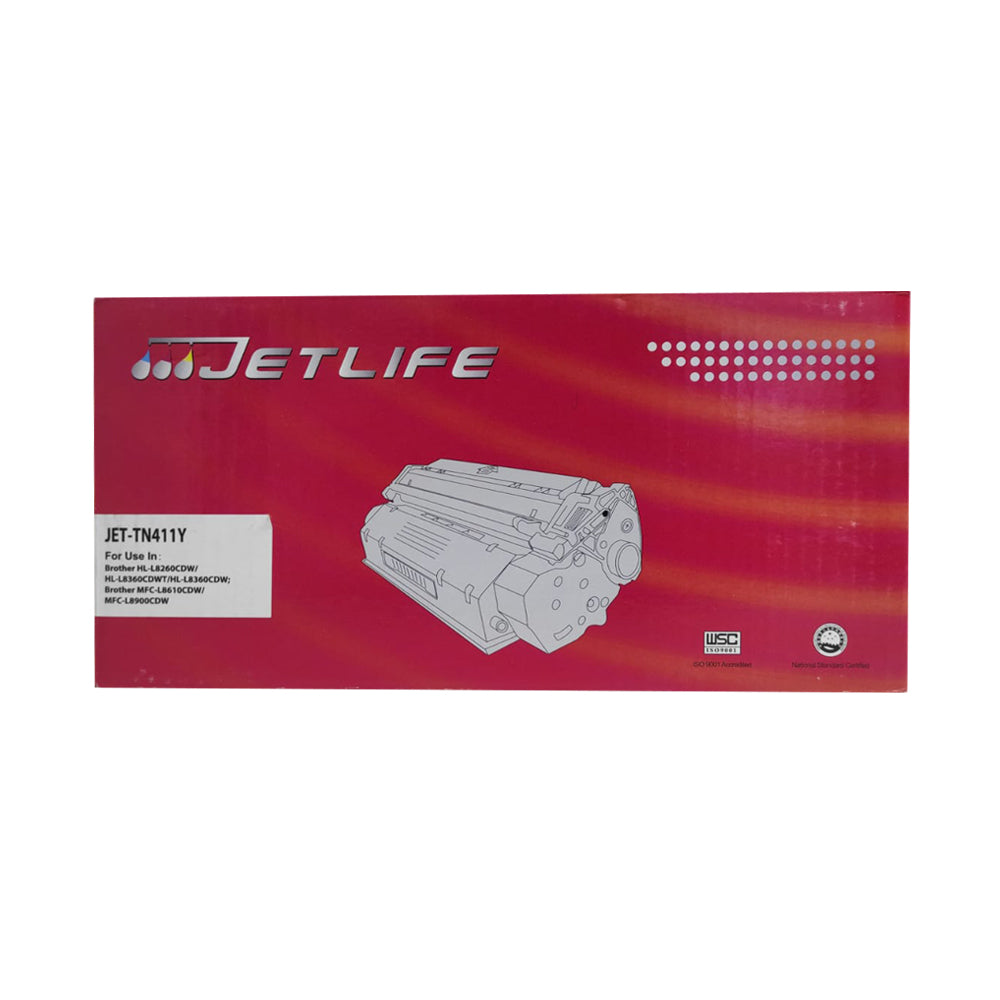 TONER COMPATIBLE JETLIFE BR TN411Y YELLOW 1,800 PG
