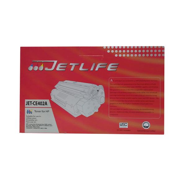 TONER COMPATIBLE JETLIFE CE402A (507A) YELLOW 6,000 PG