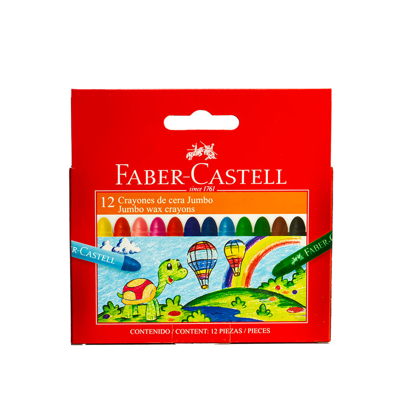 Crayones jumbo estuche x 12 unidades Faber Castell