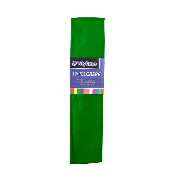 Papel crepé color verde 50x180 cm x 10 unidades