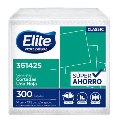 Servilleta institucional cortada classic 14x13.5cm x300und Elite