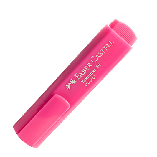 Resaltador rosado pastel textliner 46 faber castel