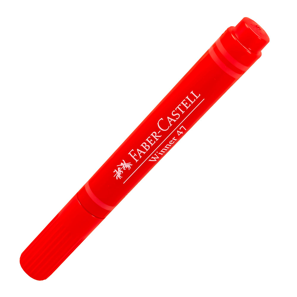Plumón grueso media rojo winner 47 Faber Castell