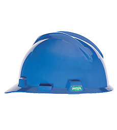 Casco msa v-gard sombrero c/ratchet azul msa