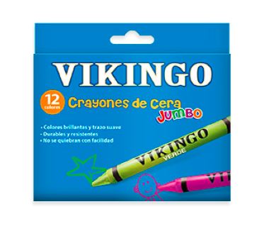 Crayones jumbo x 12 unidades Vikingo