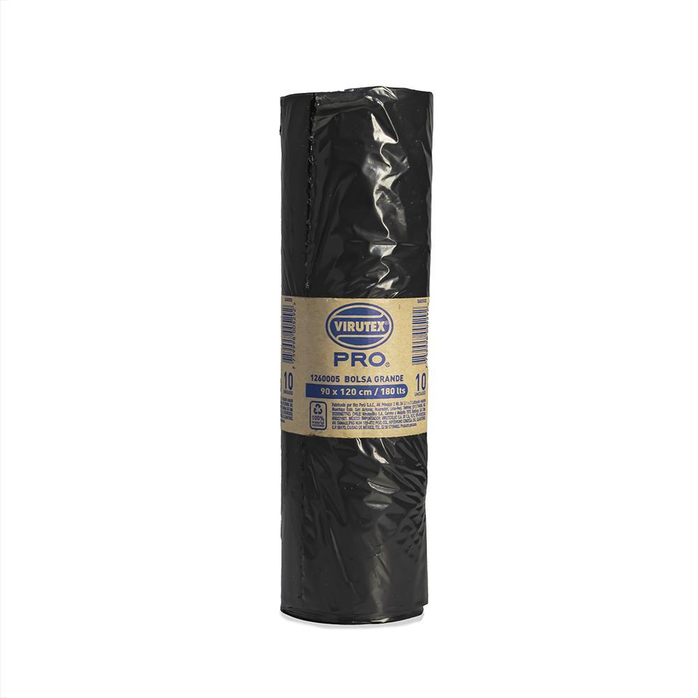 Bolsa para basura con faja 180L 90x120cm rollo x 10 unidades Virutex
