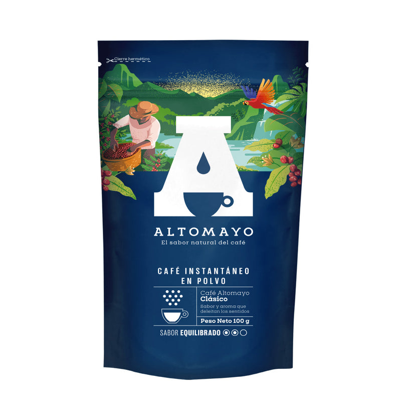Café instantáneo clásico polvo doypack x 100gr Altomayo