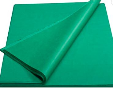 Papel seda color verde hoja x 24 unidades