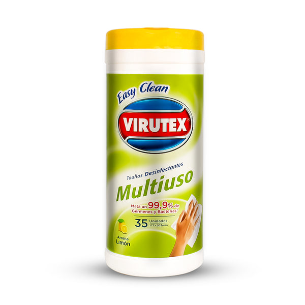 Toallas desinfectantes multiuso limón 35u easy clean virutex