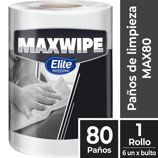 Paños de limpieza max 80 rollo x 80 unid maxwipe