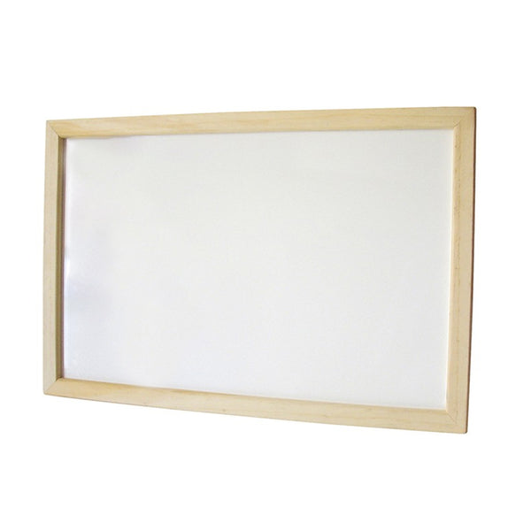Pizarra blanca 45cm x 60cm marco de madera Dimerc