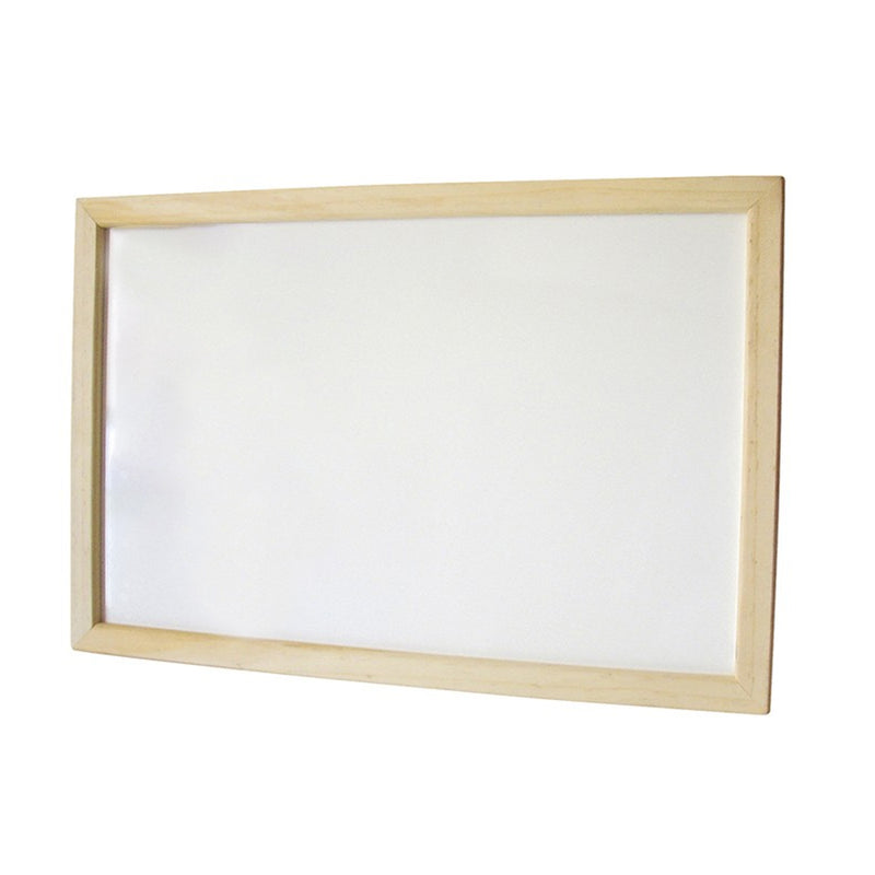Pizarra blanca 45cm x 60cm marco de madera Dimerc