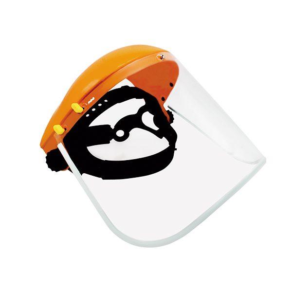 Protector facial con visor naranja asaki