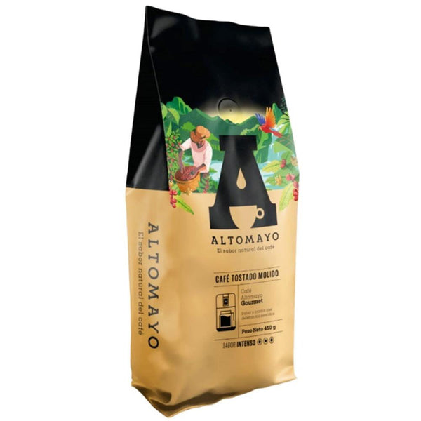 Café tostado molido gourmet para pasar 450 gr. Altomayo