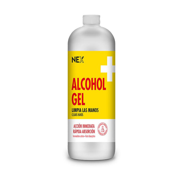 Alcohol en gel  1100 ml + valvula caja x 12 unidades Nex