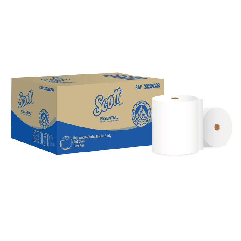 Papel toalla airfl 1h bl 305mt x 6 roll 28gr scott