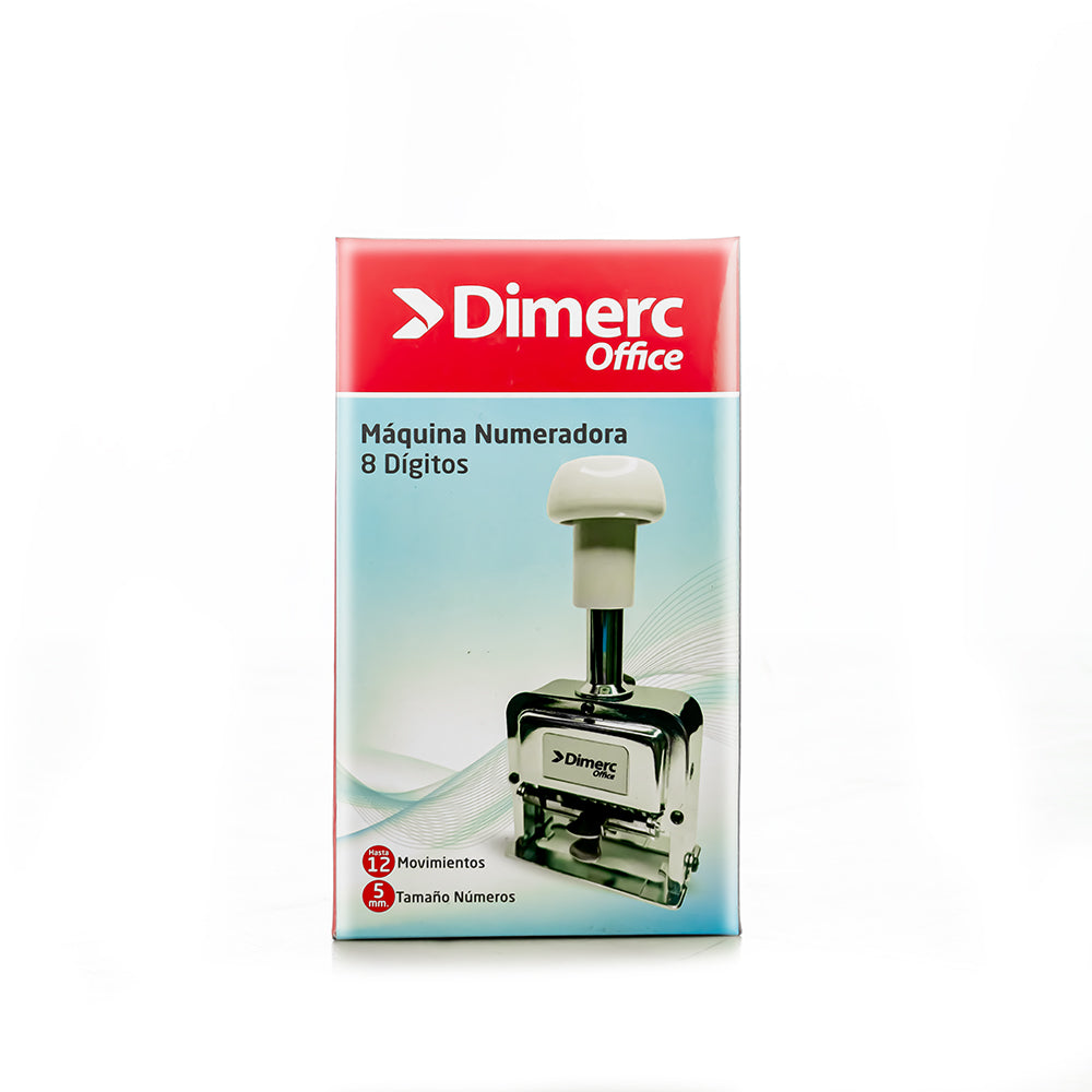 Numeradora automática 8 dígitos 12 movimientos Dimerc