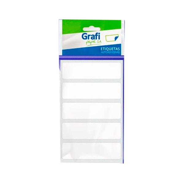 Etiqueta 3 x 1 blanco Grafipapel