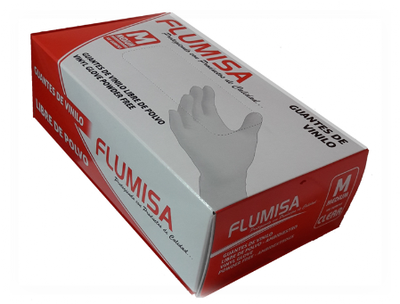 Guantes de vinilo x100 und talla S Flumisa