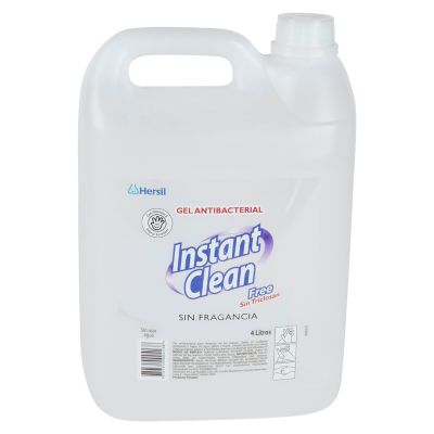 Alcohol en gel sin fragancia  x 4000ml galónera Instant Clean