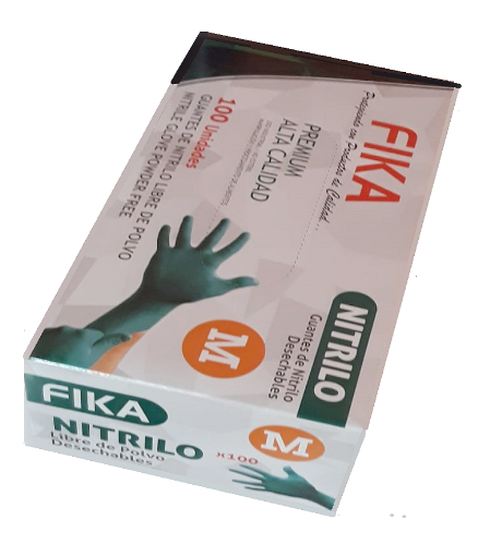 Guantes de nitrilo verde x100 und talla L 6.0gr Flumisa