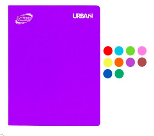 Cuaderno engrapado rayado A4x88 hojas Urban College