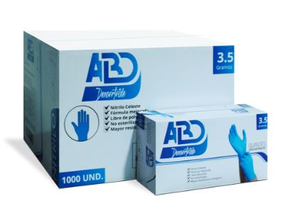 Guantes de nitrilo 3.5gr talla S ABD