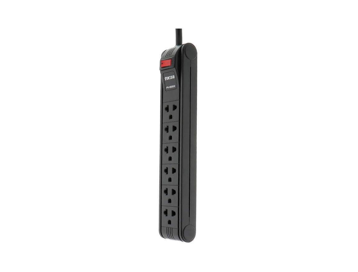 Regleta forza ps 1006b 6 sa uni cab 3mt