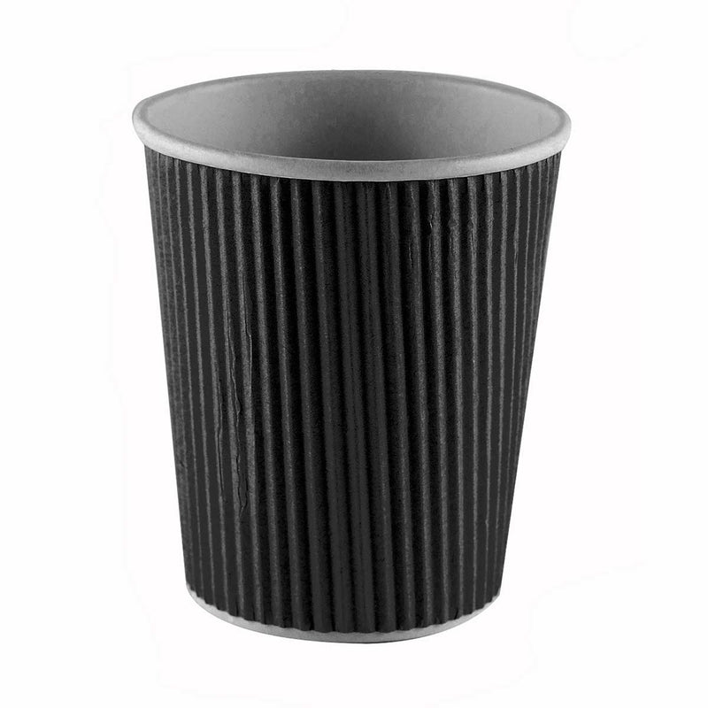 Vaso de cartón corrugado negro 8 onzas x 25 unidades Dasil