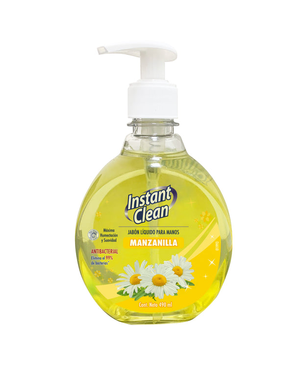 Jabón líquido antibacterial manzanilla x 490ml Instant Clean