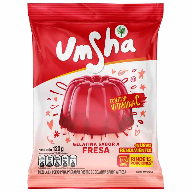 Gelatina fresa 120 gr Umsha