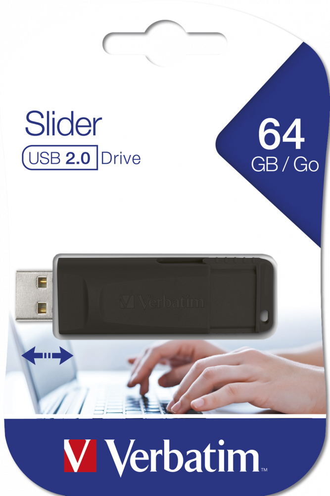 Memoria usb 64gb 2.0 slider verbatim