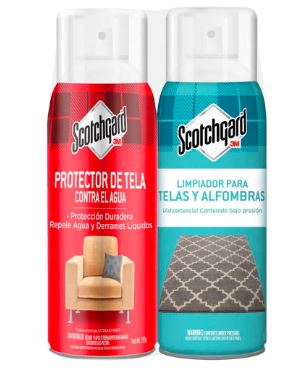 Pack limpiador y protector de alfombras y telas scotchgard